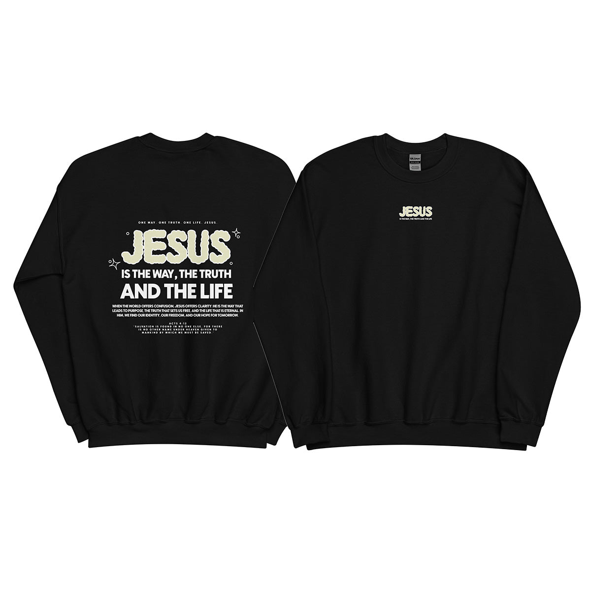 Christian Sweater "Jesus is the way, the truth and the life" Unisex