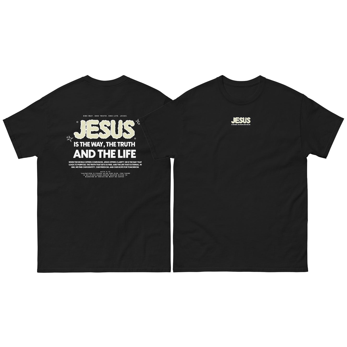 Christian T-shirt "Jesus is the way, the truth and the life" Unisex