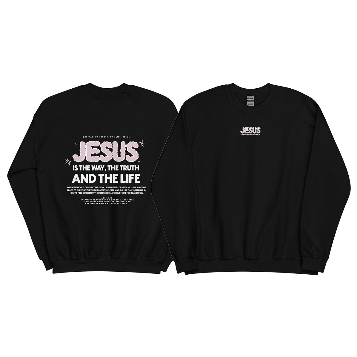 Christian Sweater "Jesus is the way, the truth and the life" Unisex