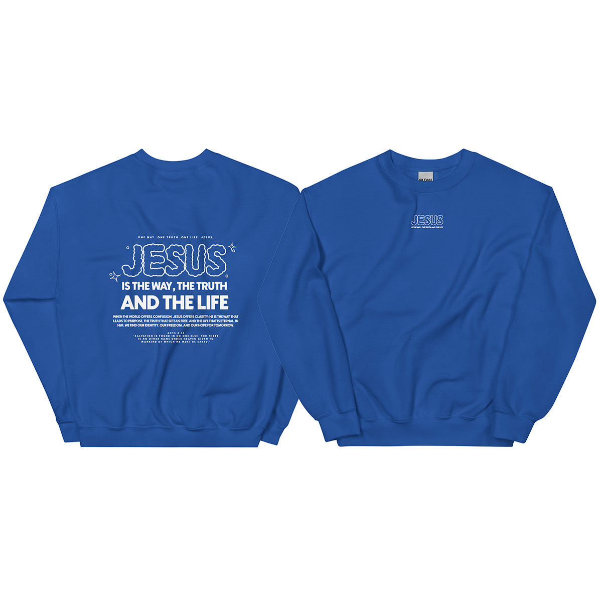 Christian Sweater "Jesus is the way, the truth and the life" Unisex