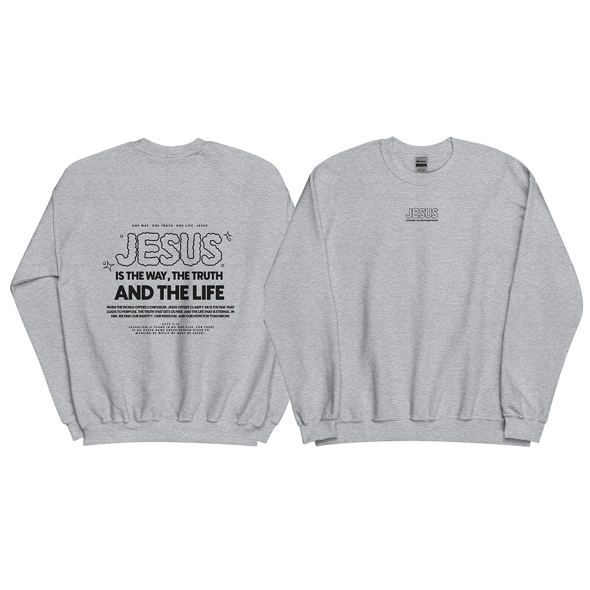 Christian Sweater "Jesus is the way, the truth and the life" Unisex