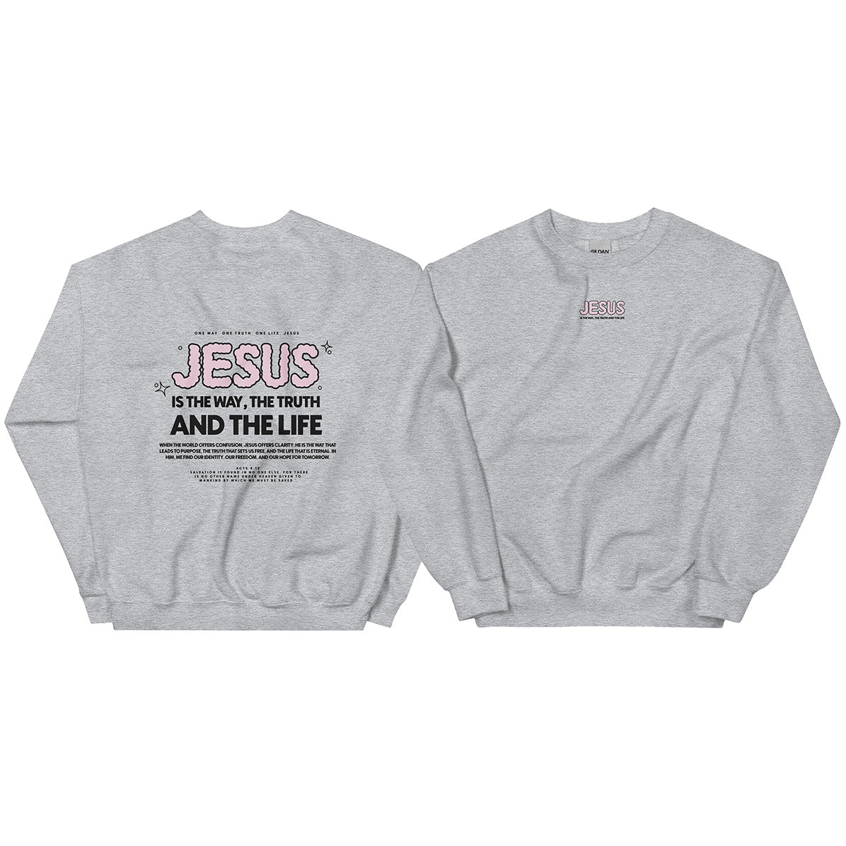 Christian Sweater "Jesus is the way, the truth and the life" Unisex