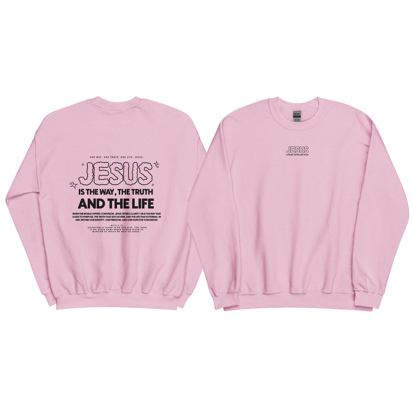 Christian Sweater "Jesus is the way, the truth and the life" Unisex