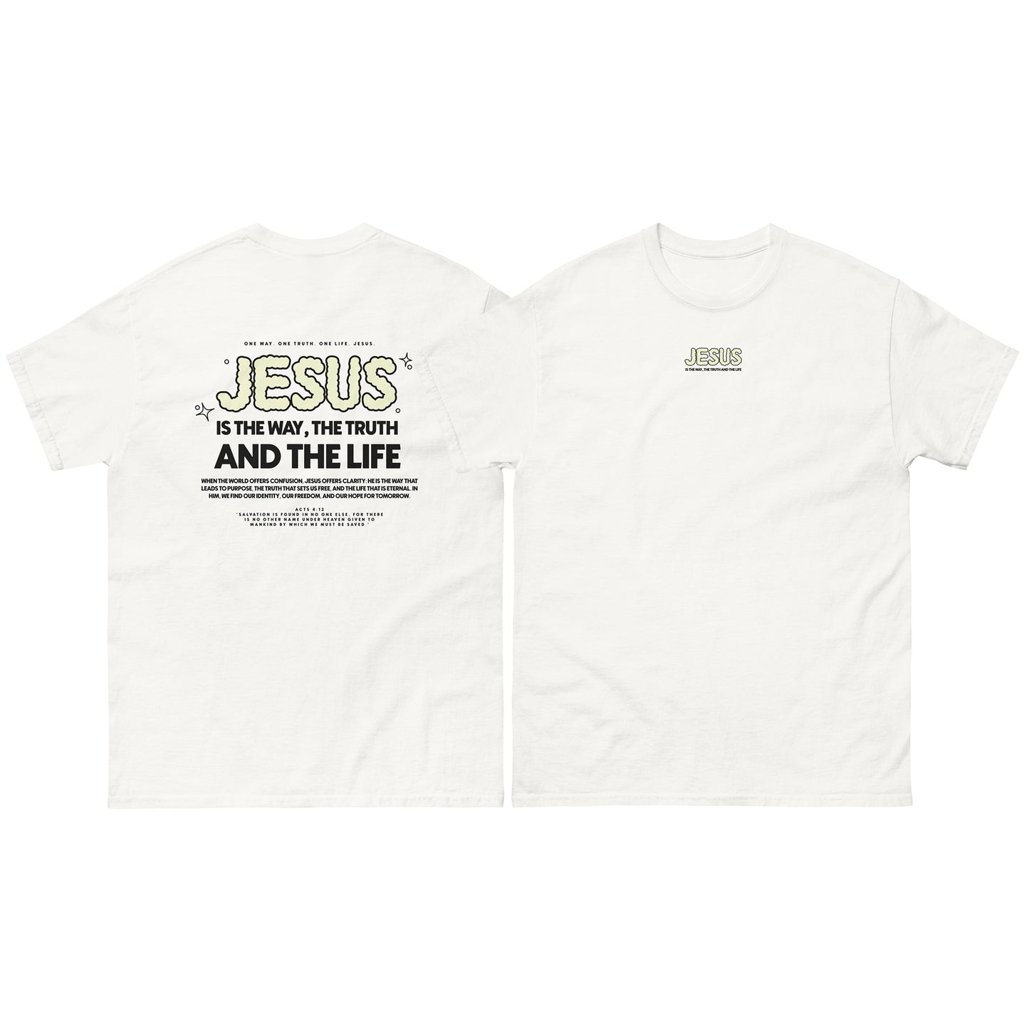 Christian T-shirt "Jesus is the way, the truth and the life" Unisex