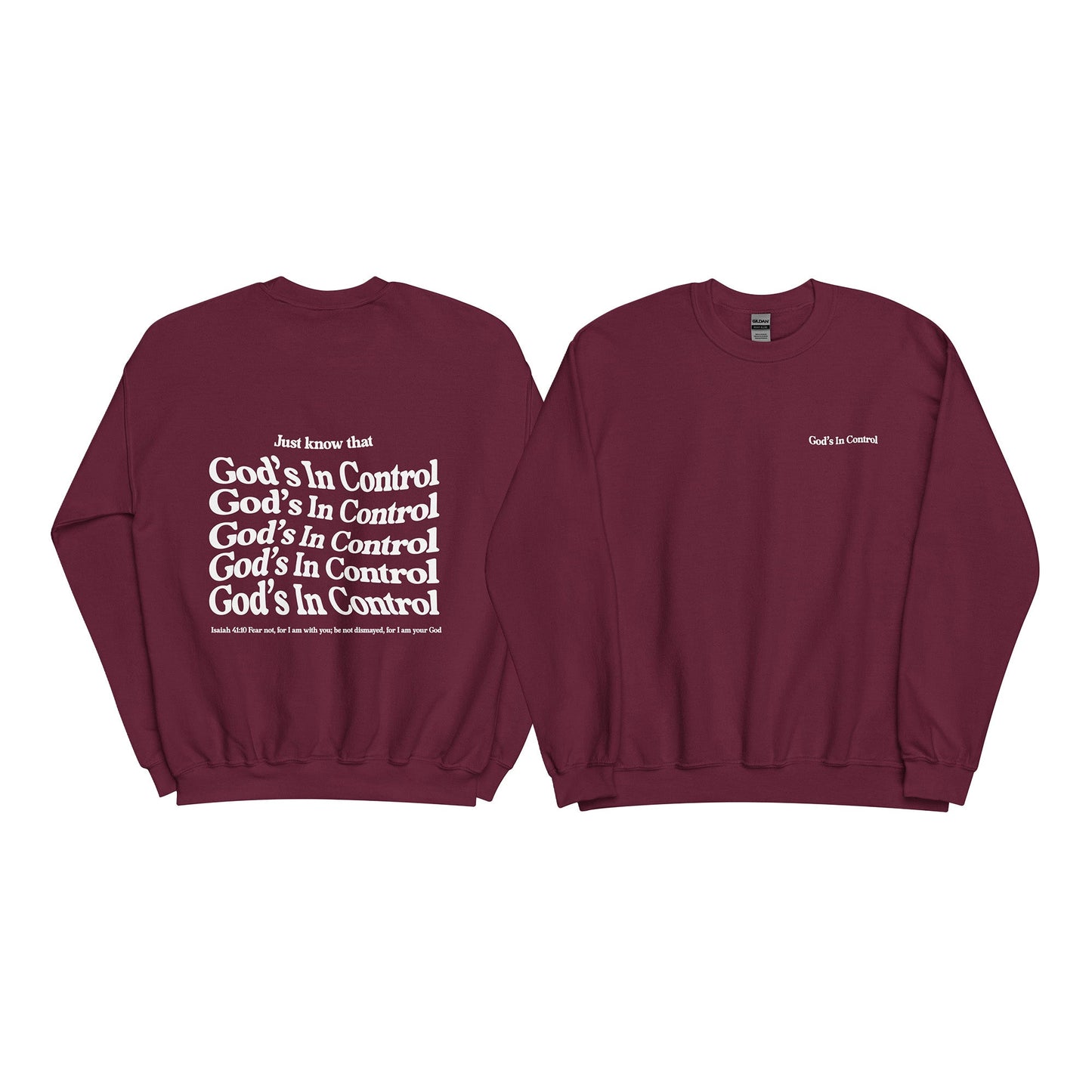 Christian Sweater "God's in control" Unisex