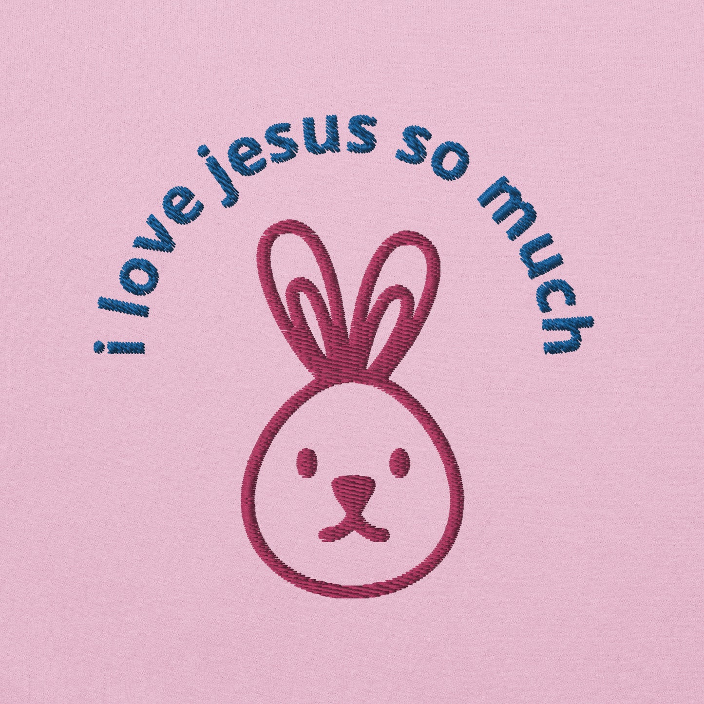 Christian Sweater Bunny "I Love Jesus So Much"