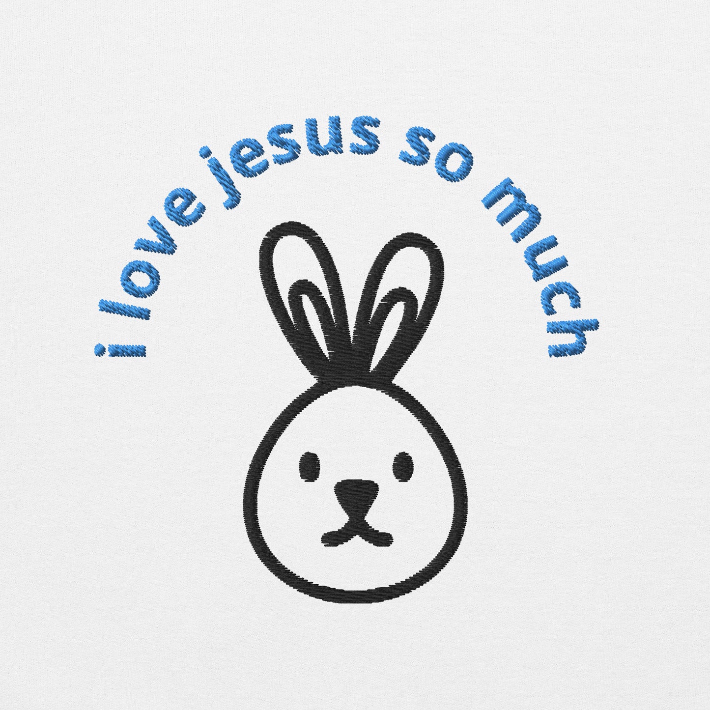 Christian T-shirt Bunny "I Love Jesus So Much"