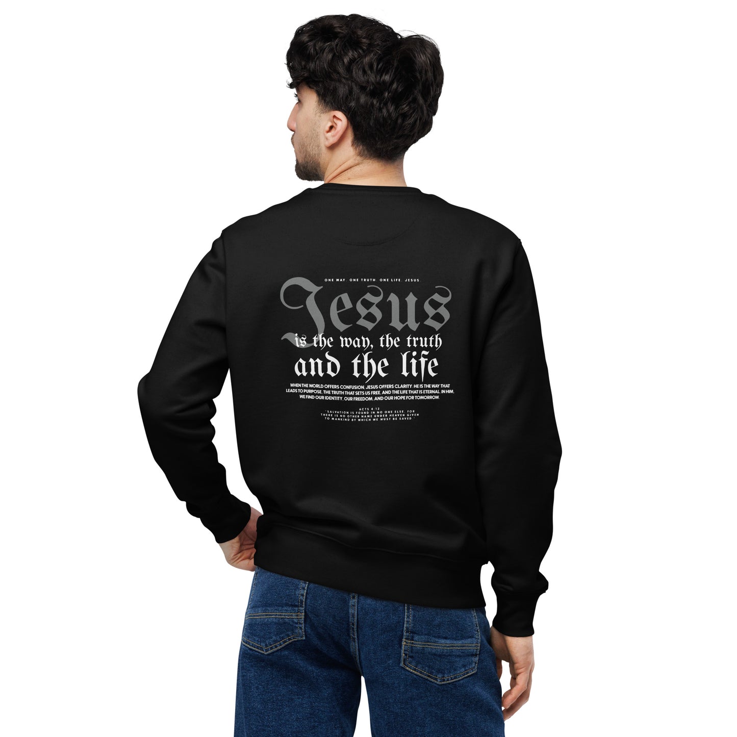 Christian Sweater "Jesus is the way, the truth and the life" Version 2. Unisex