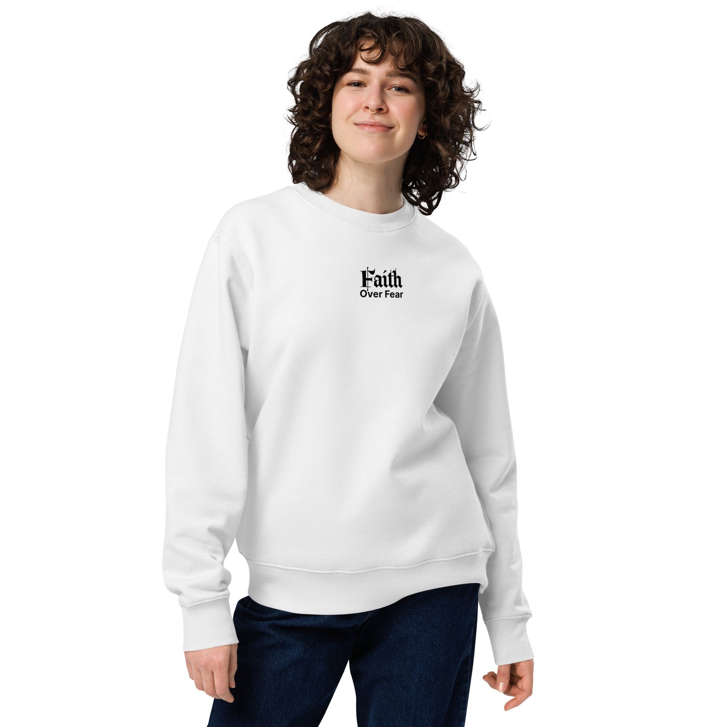 Christian Faith Based Sweater "Faith Over Fear" Unisex