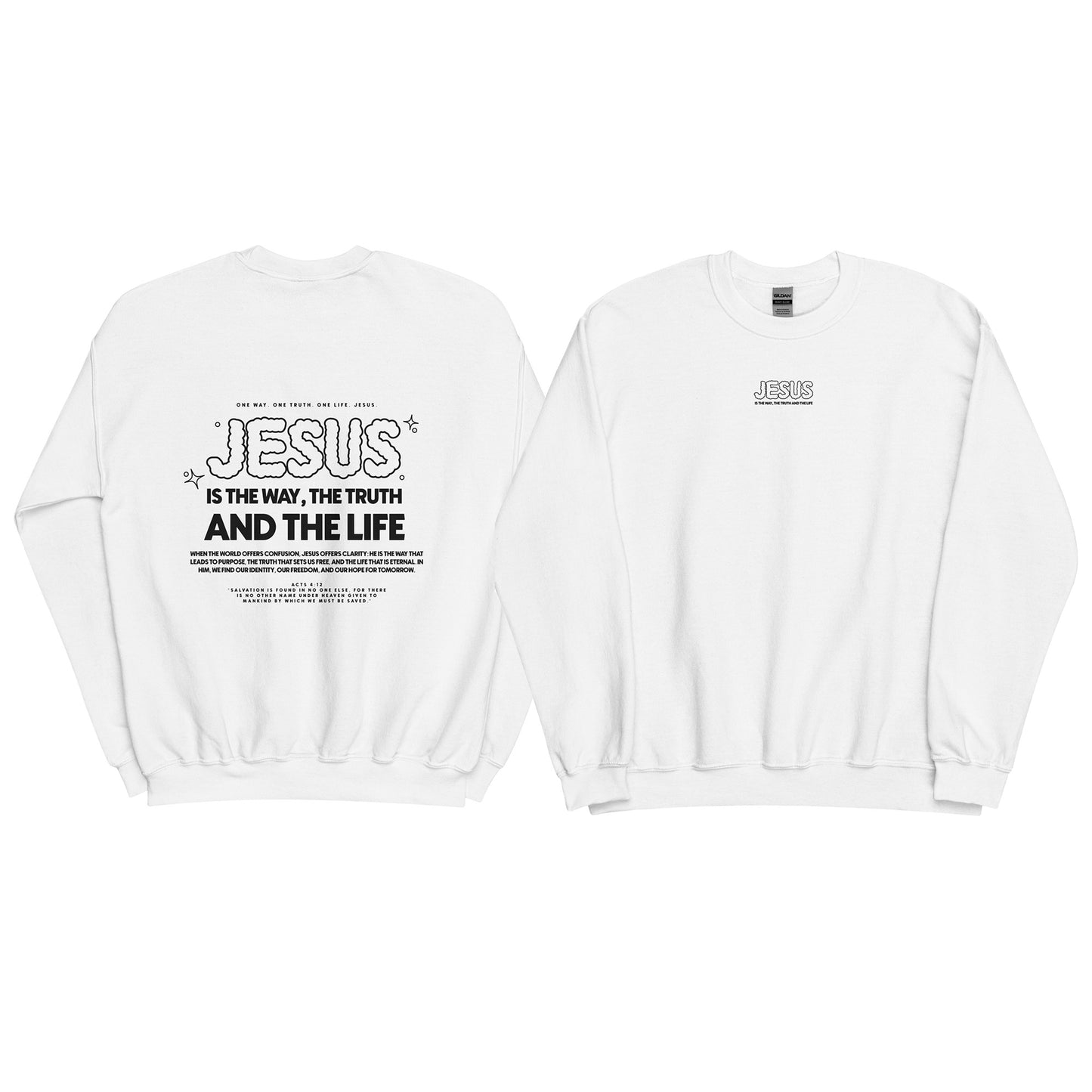 Christian Sweater "Jesus is the way, the truth and the life" Unisex